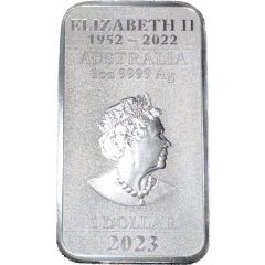 1 Dollar In the name of Elizabeth II, 6th Portrait - Chinese Dragon Bullion Bar
