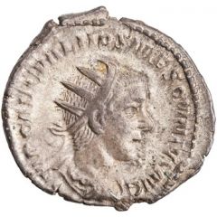 Antoninianus - Hostilian SECVRITAS AVGG, Securitas