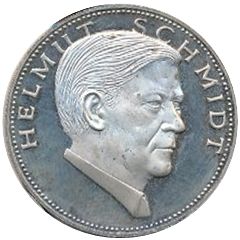 Medal - Chancellors and Presidents of Germany Helmut Schmidt