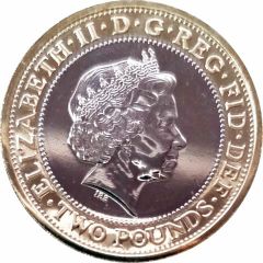 2 Pounds - Elizabeth II 4th portrait, Royal Navy