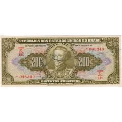200 Cruzeiros Thesouro Nacional, 2nd print, Autographed