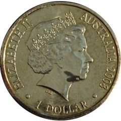 1 Dollar - Elizabeth II 4th Portrait - Year of the Rat