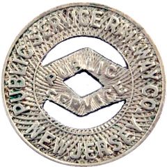 1 Fare - Public Service Railway Co. Newark, New Jersey