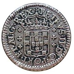 3 Vintens - Pedro II Lisbon mint