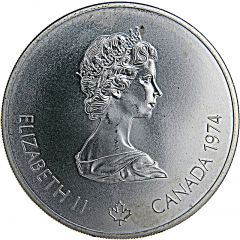5 Dollars - Elizabeth II Olympic Rings and Wreath