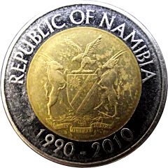 10 Dollars 20th Anniversary of the Bank of Namibia