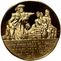 Medal - History of the American Revolution Proclamation Bars Colonists From Moving West