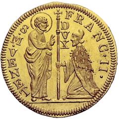 1 Zecchino - Franz II Christ with globe