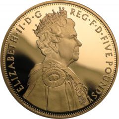 5 Pounds - Elizabeth II Diamond Jubilee, Gold Proof