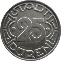 25 Pfennigs - Düren `ME` = 1 letter