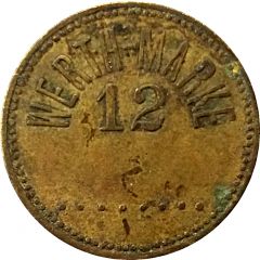 12 Pfennig Werth-Marke