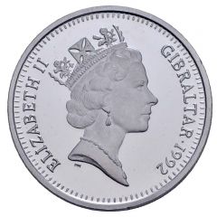 2 Pounds - Elizabeth II Christopher Columbus, Platinium Proof