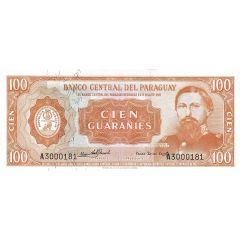 100 Guaranies Orange type