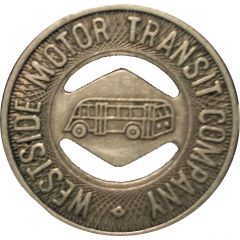 Bridge Toll Token - Westside Motor Transit Company Charleroi, PA