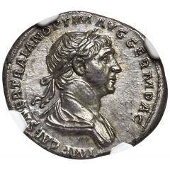 Denarius - Trajan P M TR P COS VI P P S P Q R PROVID, Providentia, without Parthico
