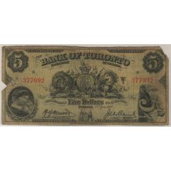 5 Dollars The Bank of Toronto
