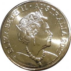 1 Dollar - Elizabeth II 6th Portrait - Australian Dinosaurs, Kunbarrasaurus