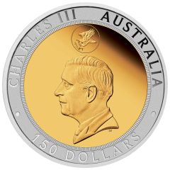 150 Dollars - Charles III 1st Portrait - Australian Wedge-tailed Eagle - Bi-Metal Proof