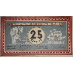 25 Céntimos Premià de Mar