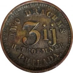 2 Drachms - H. Troemner Philadelphia, Pennsylvania, ʒij