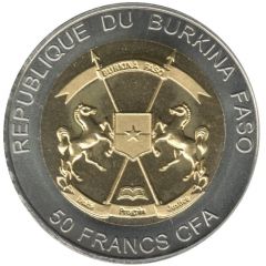 50 Francs CFA White Rhinoceros