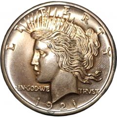 1 oz Copper Golden State Mint - Peace Dollar