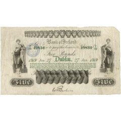 5 Pounds Bank of Ireland
