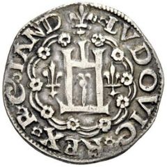 Teston of 15 Soldi - Louis XII of France with fleur-de-lis