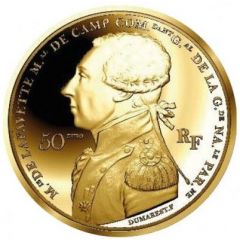 50 Euros Arrivée de La Fayette à Boston