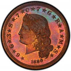 4 Dollars `1880 Stella` Pattern, copper