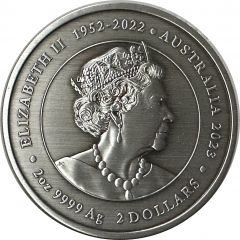 2 Dollars In the name of Elizabeth II, 6th Portrait - Ningaloo Eclipse 2023