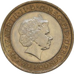 2 Pounds - Elizabeth II 4th portrait, Olympics Handover