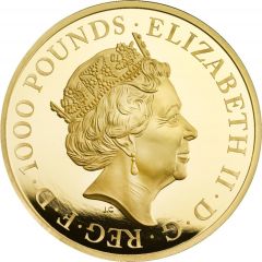 1000 Pounds - Elizabeth II Year of the Monkey, Gold Proof