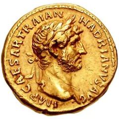 Aureus - Hadrian P M TR P COS III, Hercules