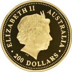 200 Dollars - Elizabeth II 4th Portrait - Australian Nugget - Gold Bullion Coin