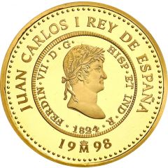 80 000 Pesetas 8 escudos of Bolivia of Ferdinand VII