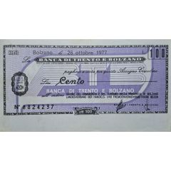 100 Lire Banca di Trento e Bolzano - 2nd type