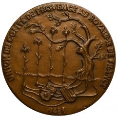 médaille union du comte de Provence au royaume de France