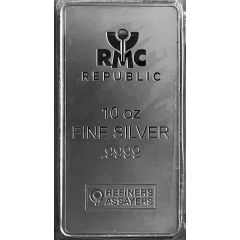 10 oz Silver Bar - Republic Metals Corporation RMC