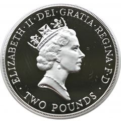 2 Pounds - Elizabeth II Claim of Right, Silver Piedfort
