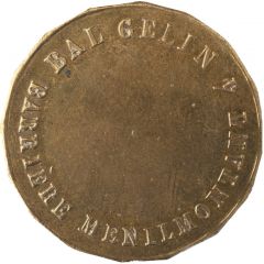 Bon pour 20 centimes - Bal Gelin - Paris [75]
