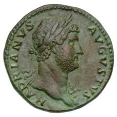 Sestertius - Hadrian IVSTITIA AVG COS III P P S C, Justitia