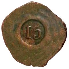 15 Réis - Maria II Countermarked over `15 Réis`