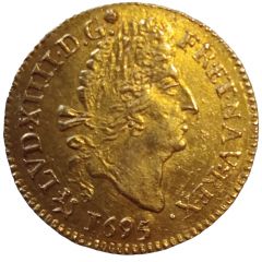 1/2 Gold Louis with four Ls - Louis XIV