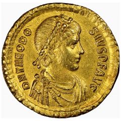 Solidus - Theodosius I CONCORDIA AVGGG, Constantinopolis