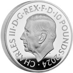 10 Pounds - Charles III Britannia & Liberty, Silver Proof
