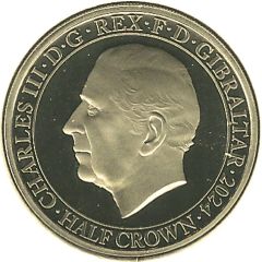 1/2 Crown - Charles III D-Day 80, Gold Plated