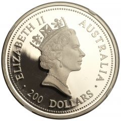 200 Dollars - Elizabeth II 3rd Portrait - Koala - Platinum
