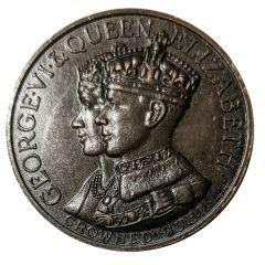 Medallion - George VI and Queen Elizabeth Ford V-8