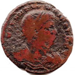 Nummus - Constantinus II GLORIA EXERCITVS, Two standards, Rome